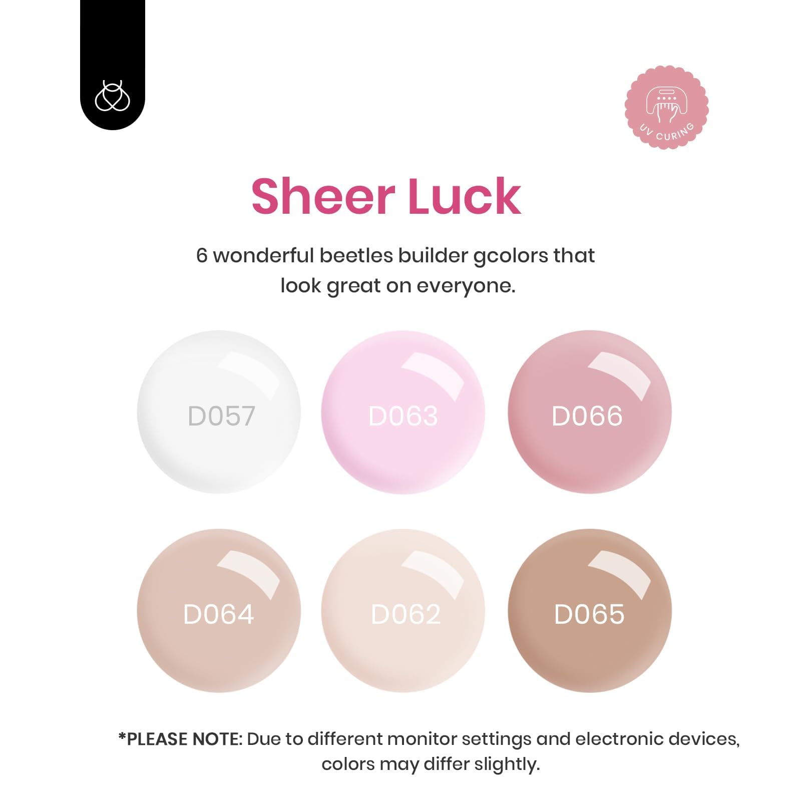 Sheer Luck-6 Colors Builder Nail Gel Set