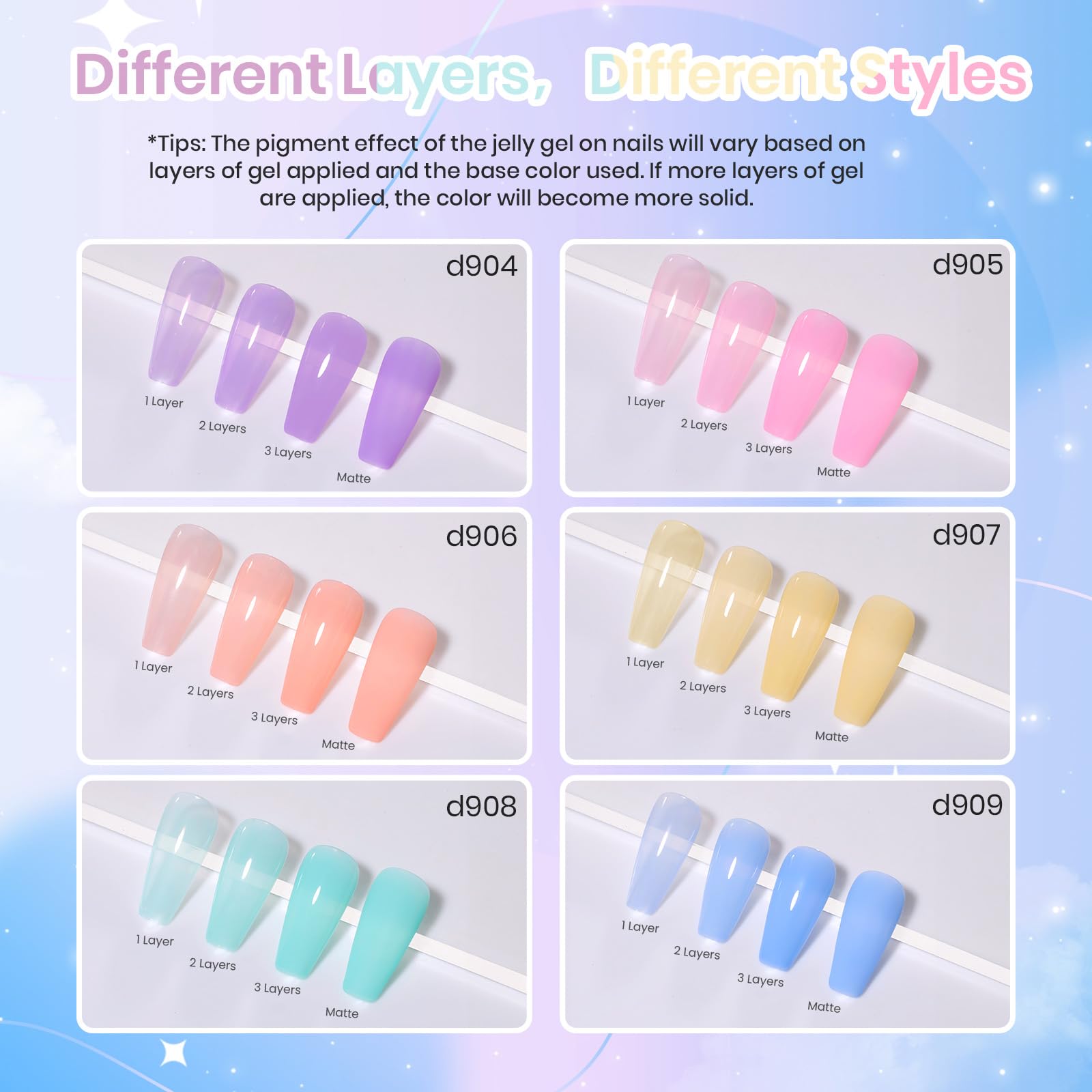 Candy Jelly | 6 Colors Gel Polish Set