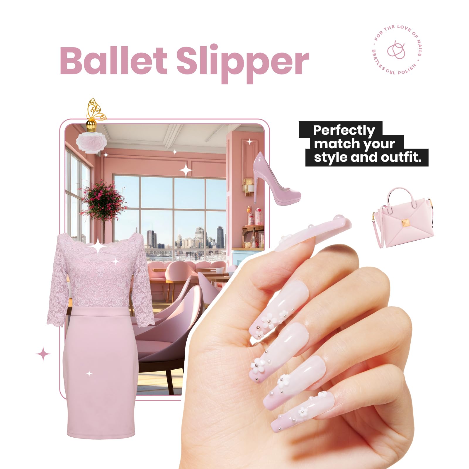 Ballet Slipper | 2 Color Set 15ml Nail Polish