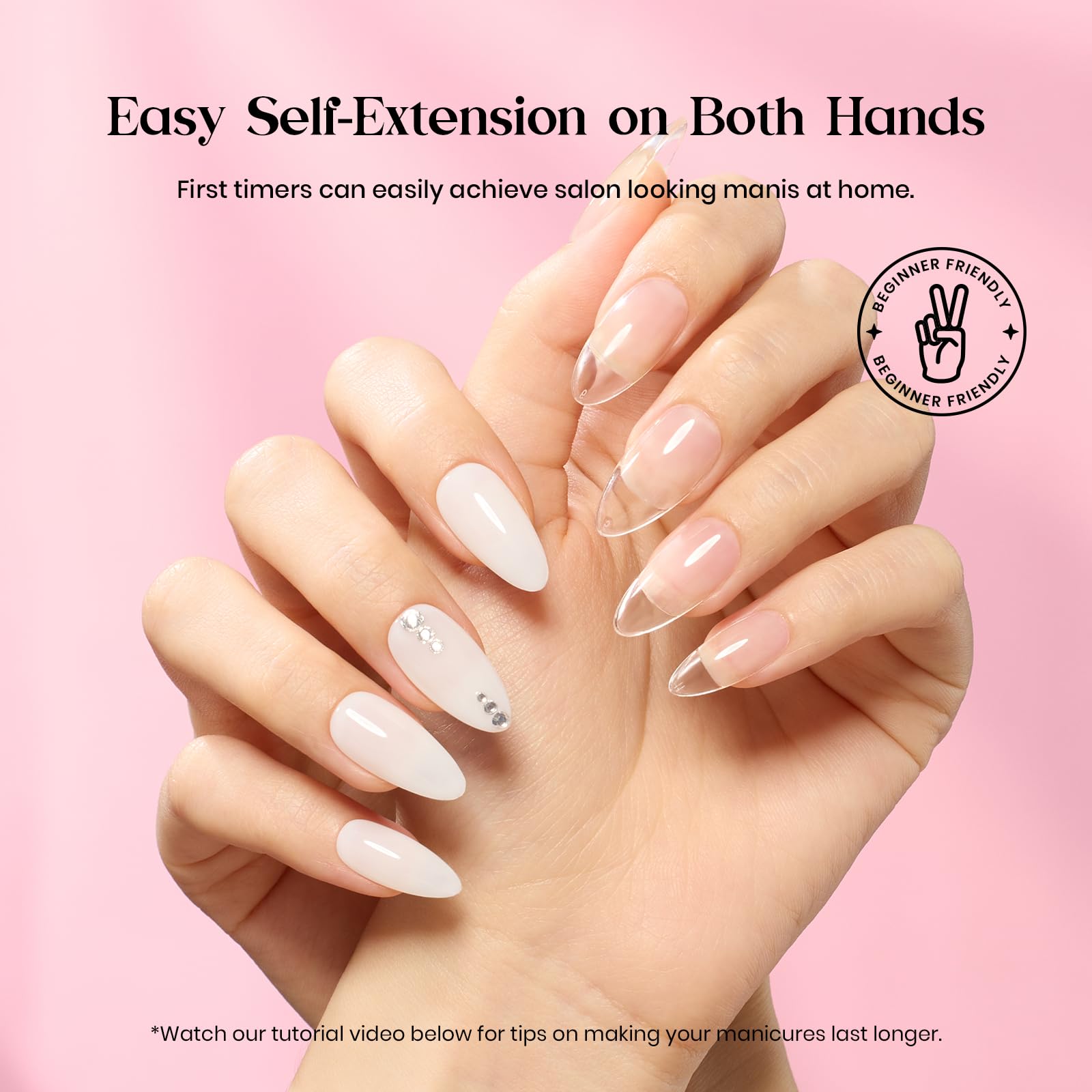 Medium Almond Nail Extension Kit 600Pc