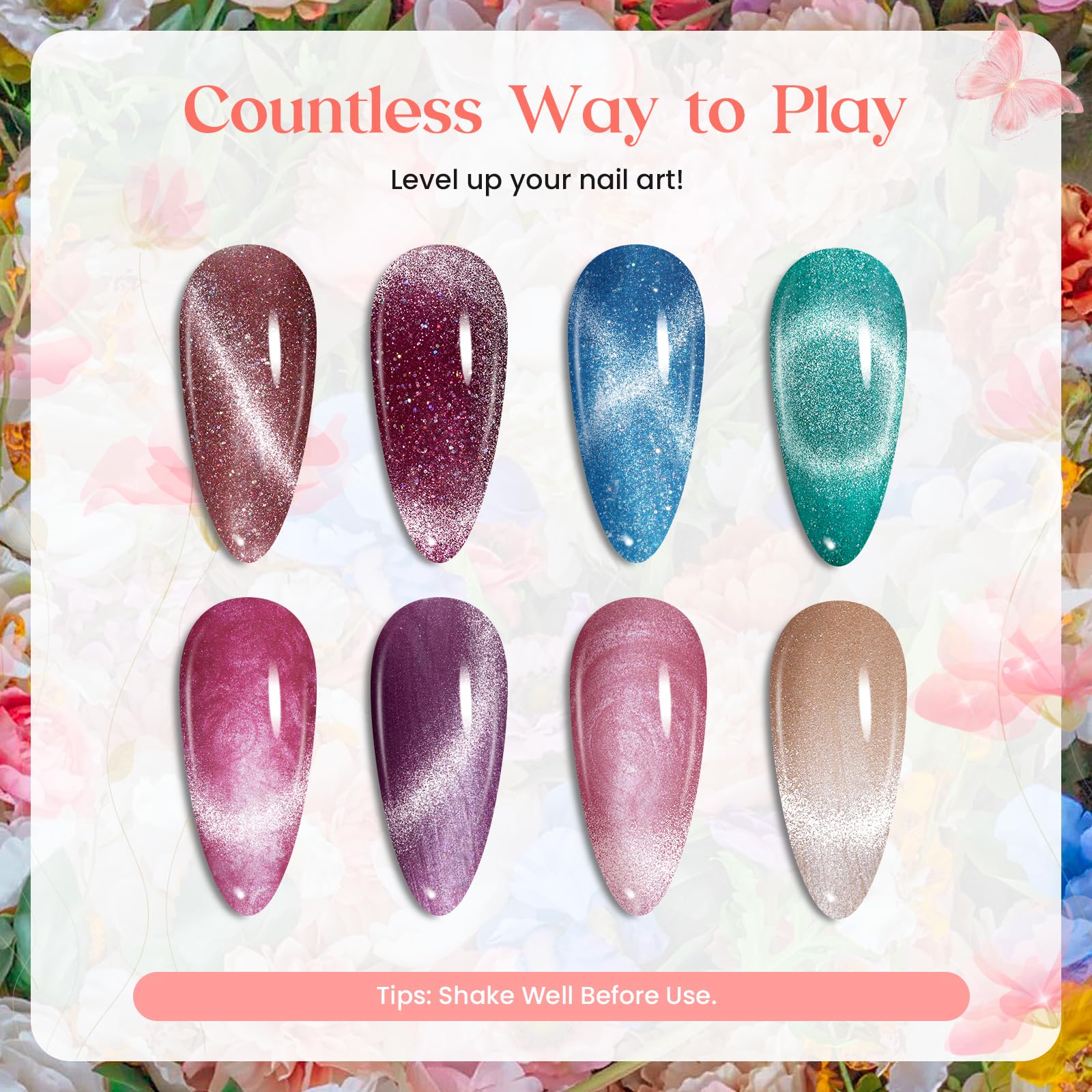 Floral Verses- 20 Colors Gel Nail Polish Set