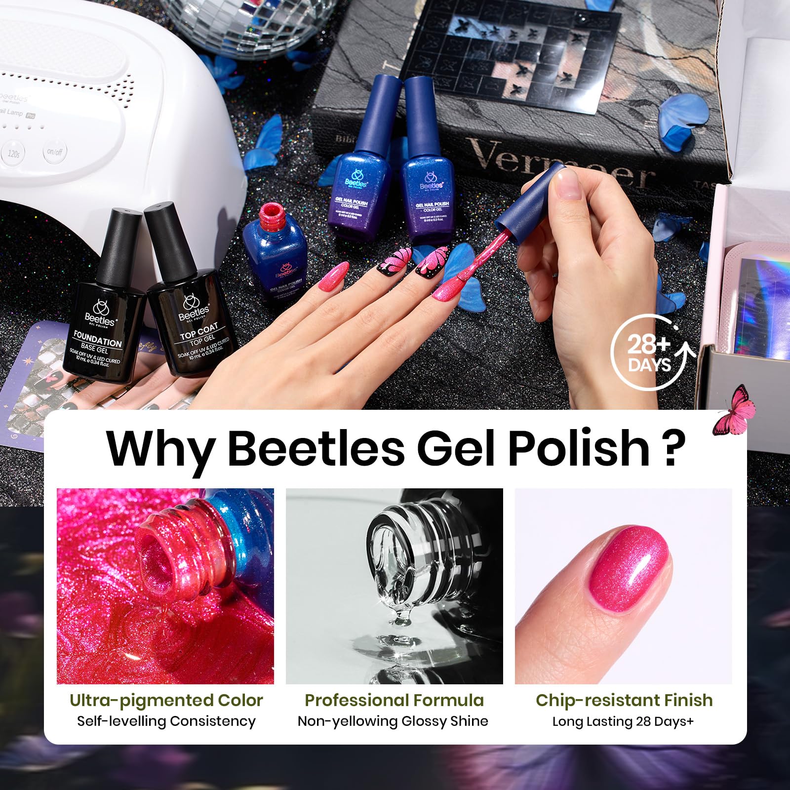 Butterfly Storm | 5 Colors Beetles X DIY Cat Eye Gel Nail Polish Kit