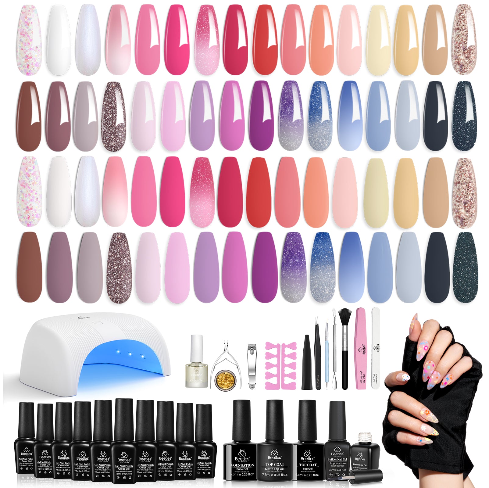 32 colors - All-in-one Nails Starter Kit